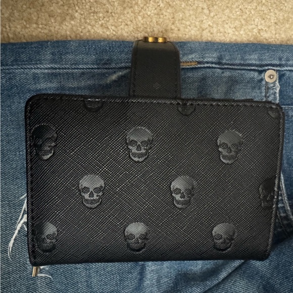 Betsy Johnson Skull Embossed Bifold Wallet - Picture 8 of 12